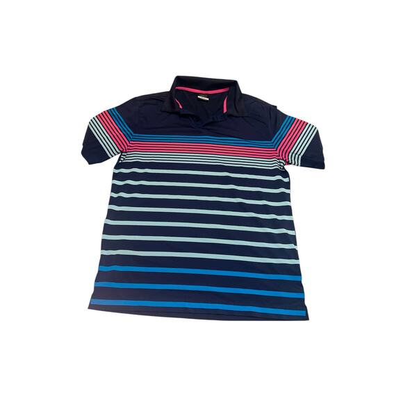 Nike Dri-Fit short sleeve polo shirt men’s size medium. Colorful stripes. - Picture 1 of 5